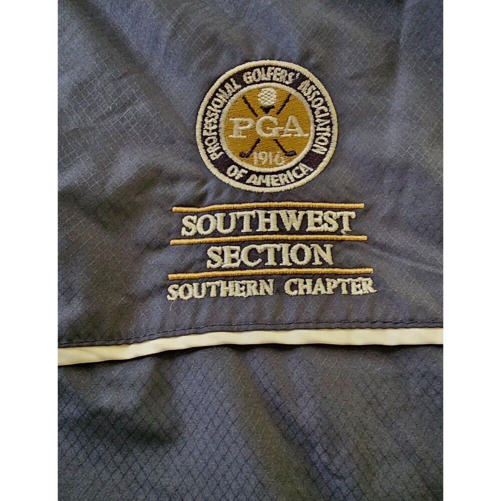 Vintage Antigua 2006 John Gibson Cup Men’s L Navy 1/4 Zip Windbreaker Jacket - Picture 5 of 16